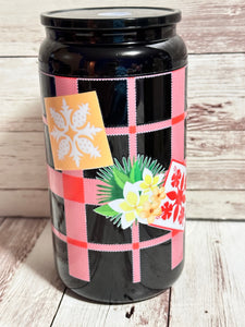 Island Themed Glass Can Cups